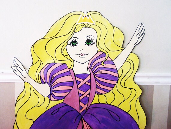 Rapunzel Birthday Party Game - Princess - Pin The Crown on the Princess Il_570xn