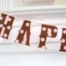 HAPPY BIRTHDAY Banner - Pink/Brown polka dots