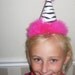 PARTY HAT to match BiRTHDAY BaNNER - ZEBRA PRiNT on HoT PiNK