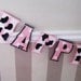 Baby Minnie and Cow HAPPY 1ST BiRTHDAY - BaBY Pink MiNNIE and Black and White COW PRiNT