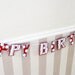 HAPpY BiRTHDAY banner- Red, White, and Baby Blue STRiPES and POLkA DOtS - Giant Size