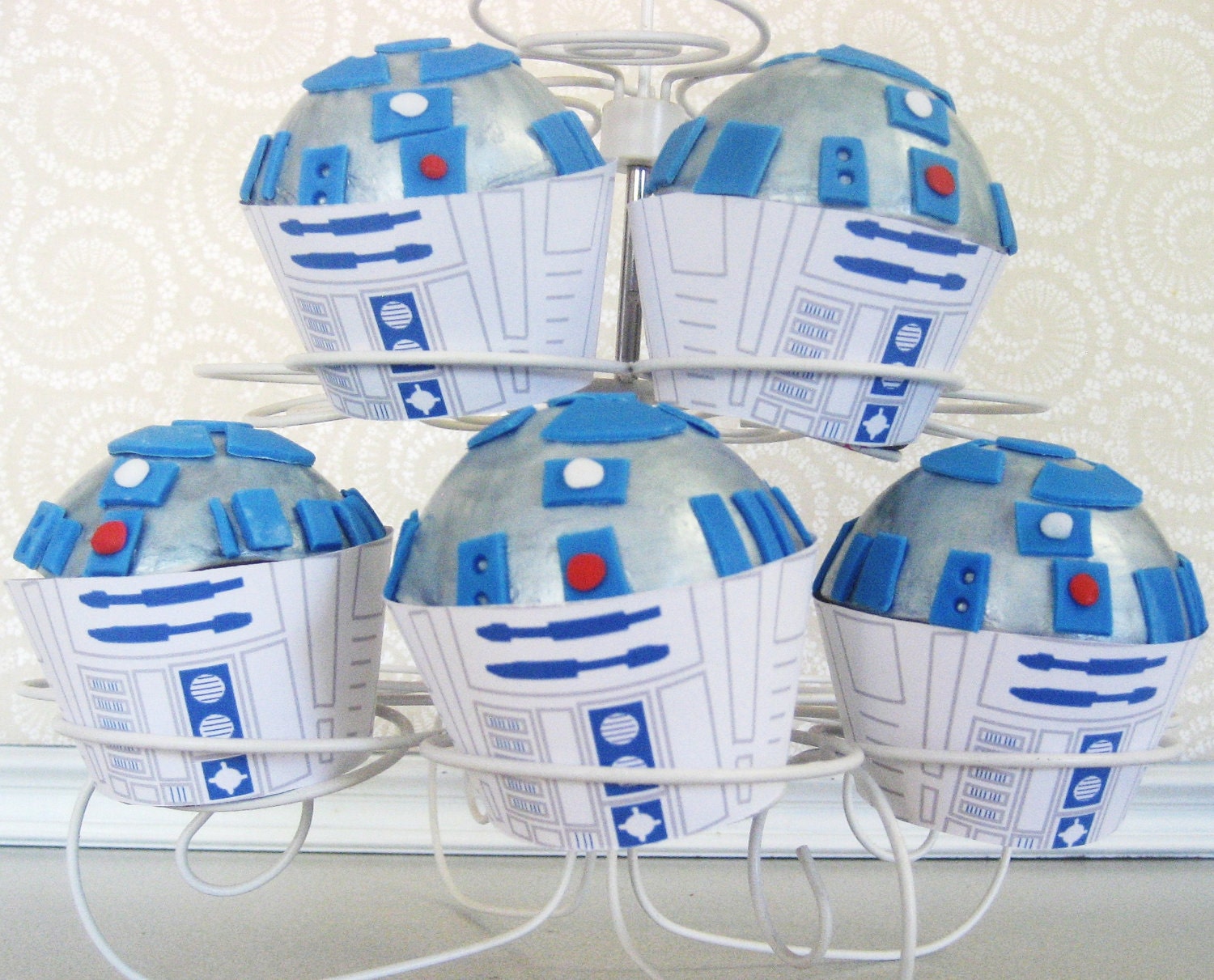 Star Wars R2D2 Cupcake Wrappers - Birthday, Shower, Bridal, Wedding