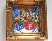 Floral Acrylic Still Life Painting Miniature