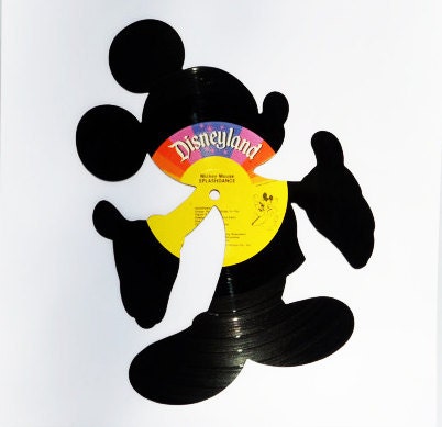 MICKEY MOUSE vinyl record silhouette DISNEY standing