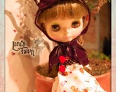 Little black riding  bunny hood  4 piece set