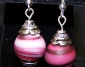 Frosted Purple Swirl Earrings