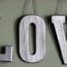 SALE...Natural Twig Love Wall Sign.Silver painted natural elements. perfect for nursery, industrial,bedroom.Customize with any word
