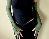 Enigma Sleeves - moss green jersey, size XS to S