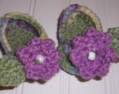 Crochet Pattern  for Shabby Chic New Leaf Booties Preemie Infant Size