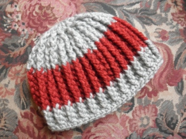 OSU Baby Hat - Ohio State University Team Colors - Newborn Cap REVERSIBLE