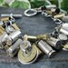 Shotgun and Bullet Casing Jewelry - Mixed Nickel & Brass Bullet and Shotgun Casing Loaded Charm Bracelet