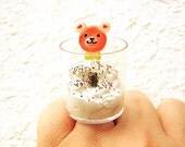 Ice Cream Ring   Minature Food Jewelry Candy Cookie Lollipop