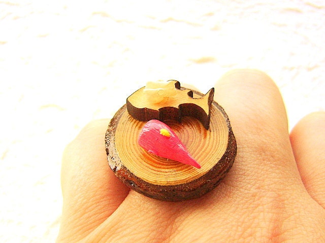 Sushi Food  Ring  Miniature Food Jewelry Traditional Japanese Food