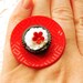 Bold  Ring Miniature Food Jewelry Chocolate Ice Cream Asian Flower