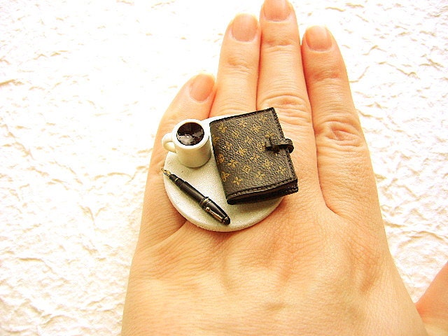 Coffee Ring Diary Ring