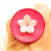 Bold Flower Ring Pink White