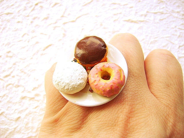 Food Ring Miniature Food Jewelry Donuts