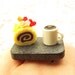 Coffee Ring Chocolate Roll Cake Miniature Food Jewelry