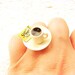 Kawaii Coffee Ring Miniature Food Jewelry