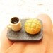 Coffee Ring Miniature Food Jewelry Melonpan Gifts Under 10