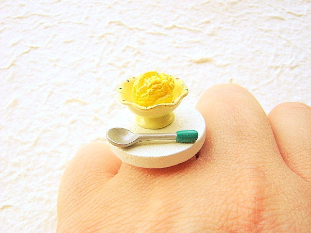 Food Ring Ice Cream Miniature Food Jewelry Gifts Under 10