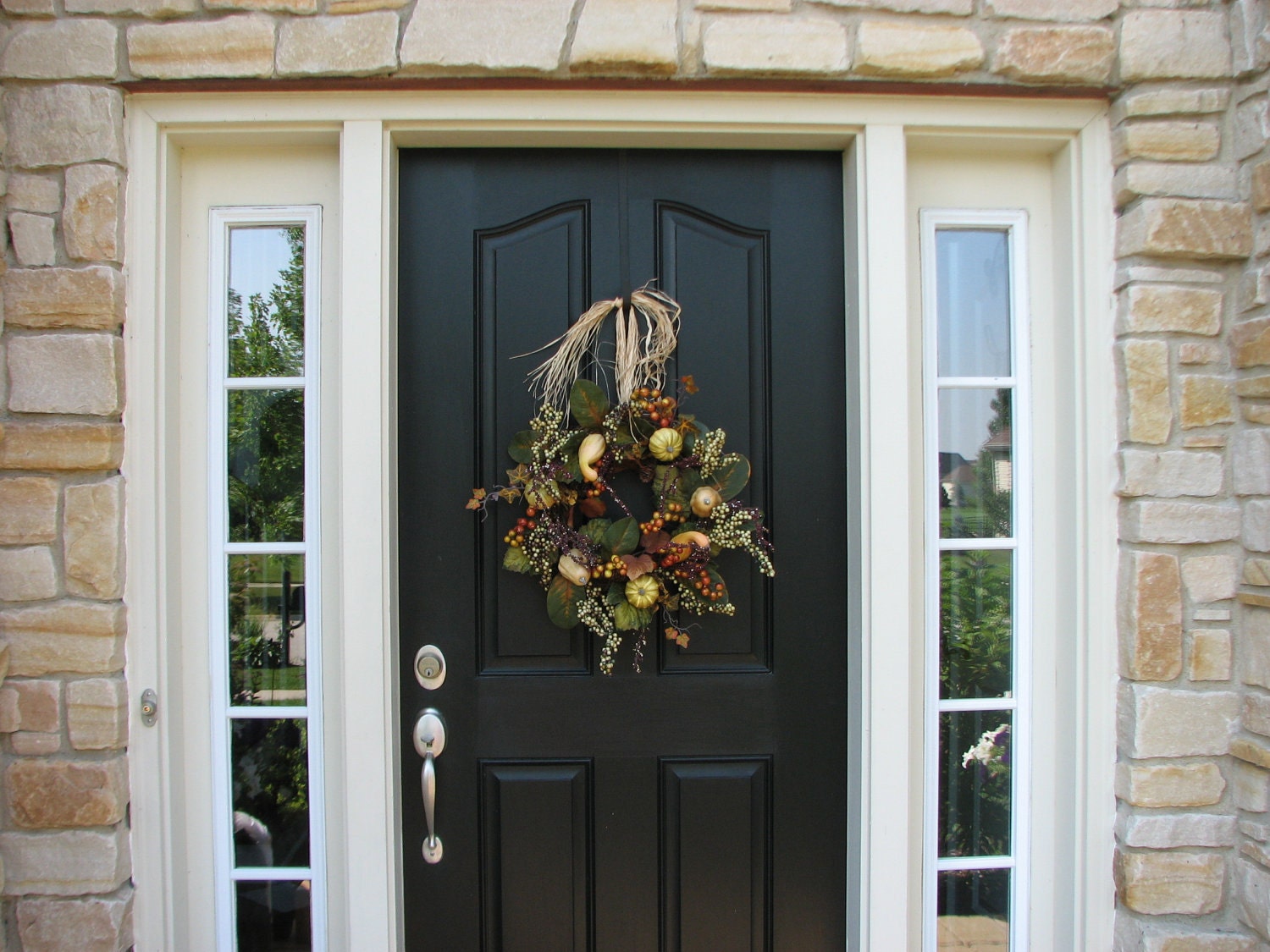 Reserved Listing for 206timbertall - Fall Wreath - Autumn's Assurance of Pumpkins, Gourds and Fall Berries
