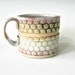Hand Built Mug - Bubble Pattern-  MOTHER'S DAY SALE - Free  U . S . and Canadian Shipping