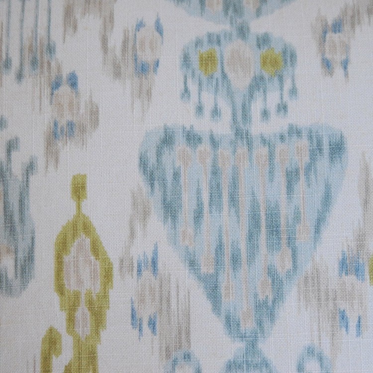 Ikat Print Pillow Cover 18x18 inch Linen Blend by Robert Allen