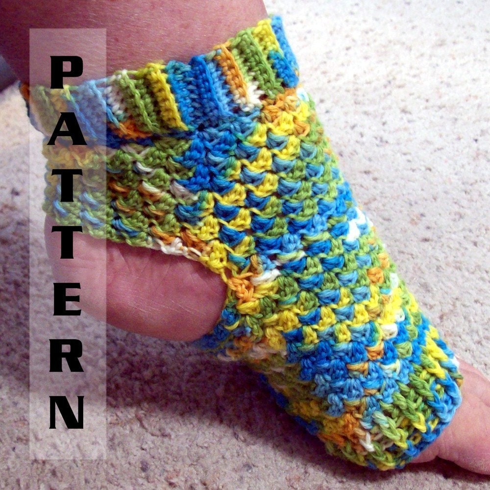 Yoga Socks Ballet Pilates Dance Foot Pedicure Flip Flop - Crochet Pattern 501 INSTANT DOWNLOAD