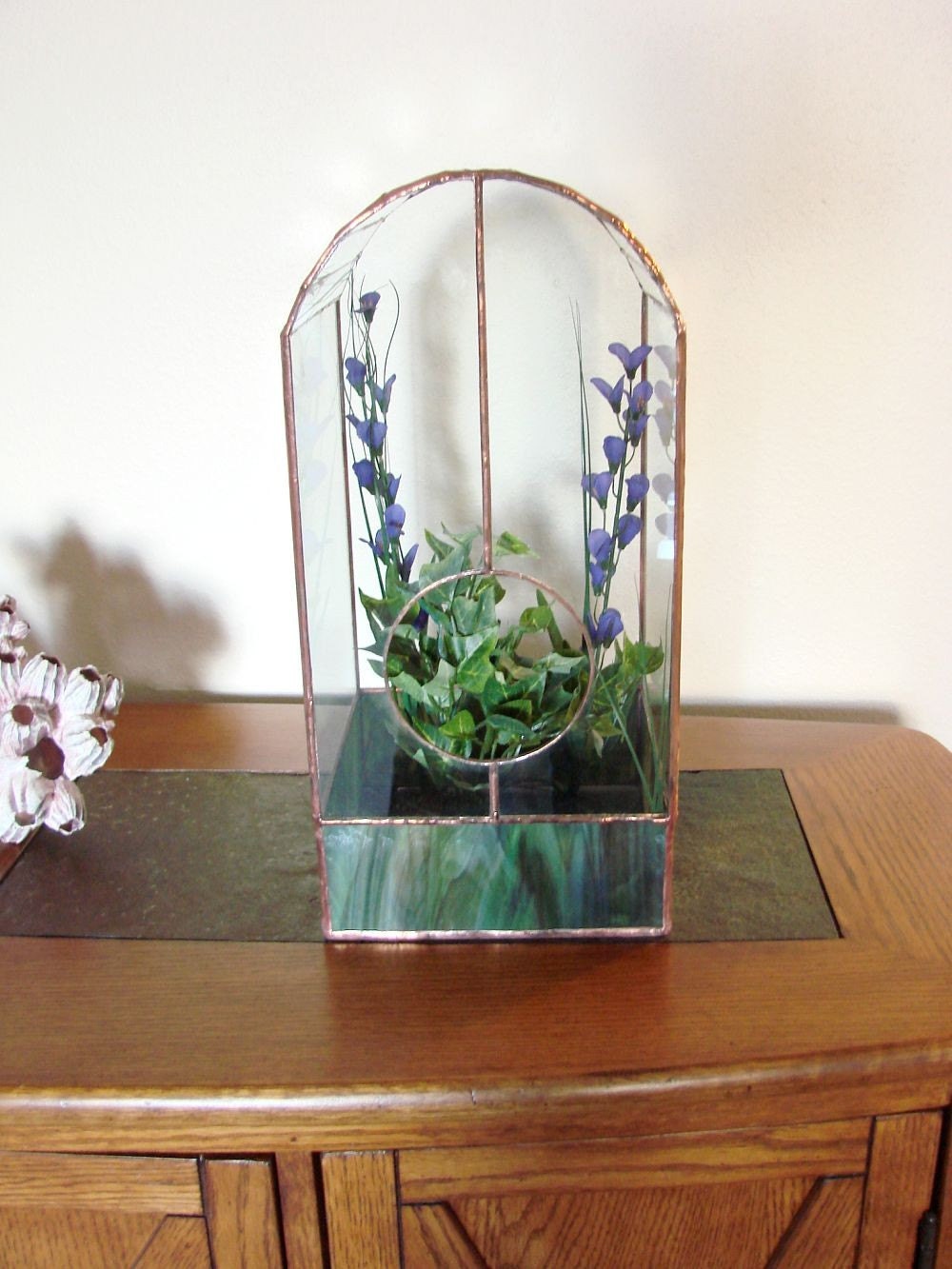 Miniature Victorian Styled Conservatory - Stained Glass