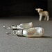 Large Biwa Pearl Drop Earrings in Sterling Silver, Hand Fabricated