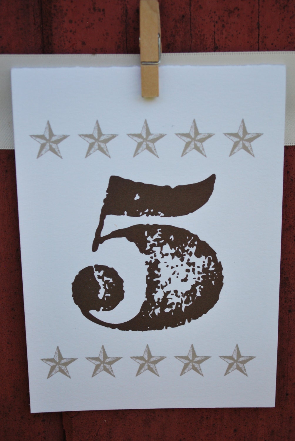 western rustic table numbers: set of twelve