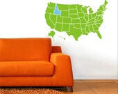 MAP OF USA- Vinyl Decal - Map of the United States