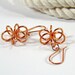 Copper Coil Earrings, Flower Earrings, Everyday Earrings