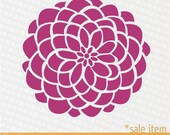 Vinyl Wall Decal SALE- 13in. LIPSTICK Bloom Vinyl Wall Graphic