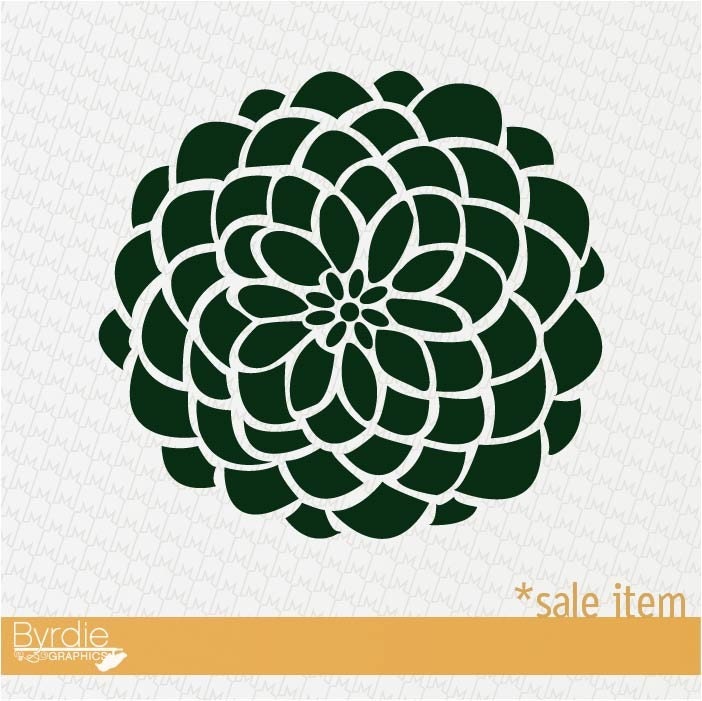 SALE- 9 in. DARK GREEN Bloom Vinyl Wall Graphic