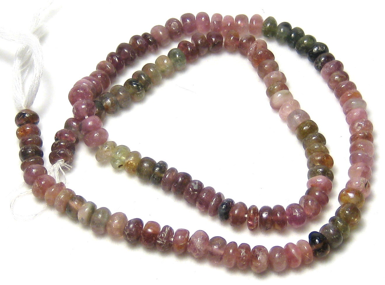 Multicolor Tourmaline Hand Cut Rondelle Gemstone Beads 6x4mm full strand