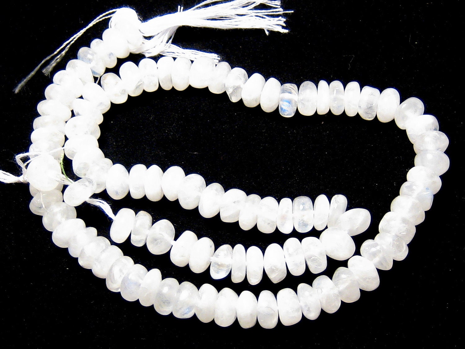 Rainbow Moonstone Rondelle Gemstone Beads 7x4mm full strand