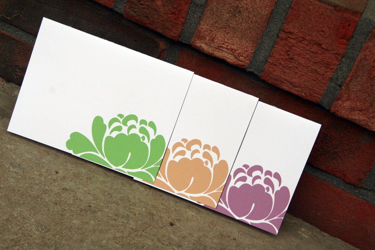 Blank Colorful Flower Notecards