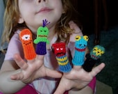 Monster Mania Finger Puppet Set (Includes 5 different creepy cutesy monsters.) We can create custom listings.