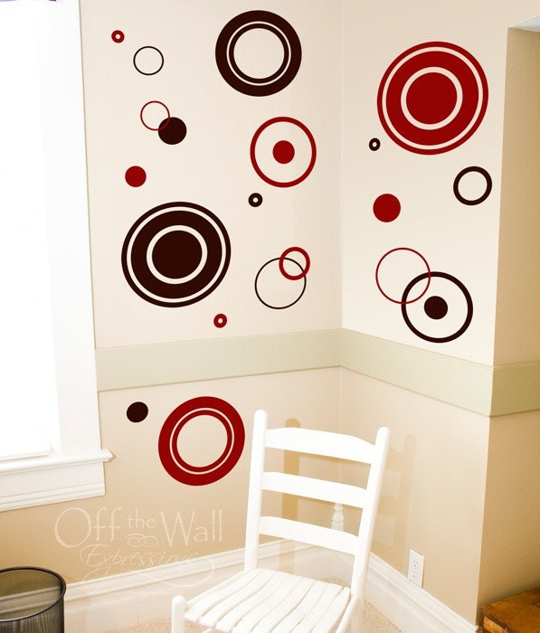 Simply Circles, modern two-color vinyl decal set