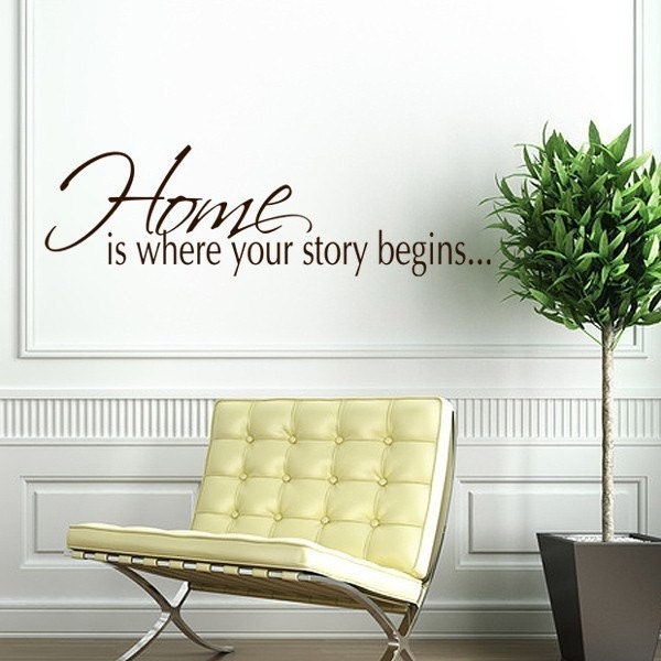 Home is Where Your Story Begins vinyl wall words