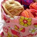 Mod Monkey Drawstring Knitting / Crafting WIP bag - Humane Society Fund Raiser