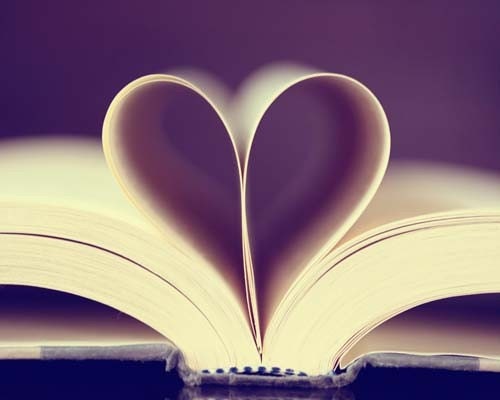 Book Photograph Print - Love Story - Romantic Cream and Amethyst - 5x7