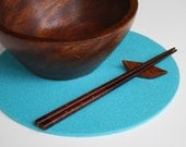 Felt Trivet in 5mm Thick Virgin Merino Wool Felt- Light Turquoise