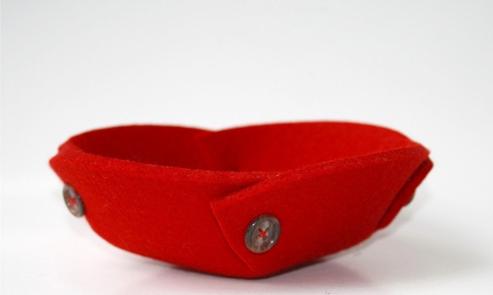 NEW PETITE Felt Bowl in 5mm Thick Virgin Merino Wool Felt