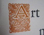 Letterpress Roycroft Broadside -Elbert Hubbard Quote -Art is not a Thing...
