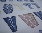 Hand-Carved Unindentifiable Wood Type Specimen