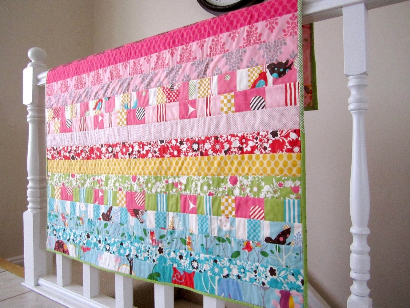 It's A Hoot Baby Girl Quilt