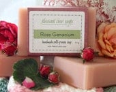 Rose Geranium Handmade Soap Cold-Process Bar